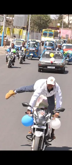 Oreste Valenti in moto